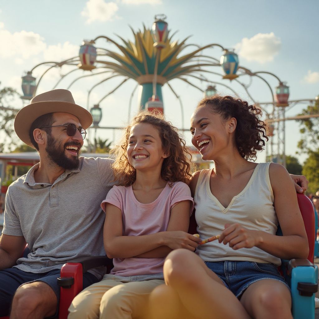 Families enjoying attractions at DreamFun Zone